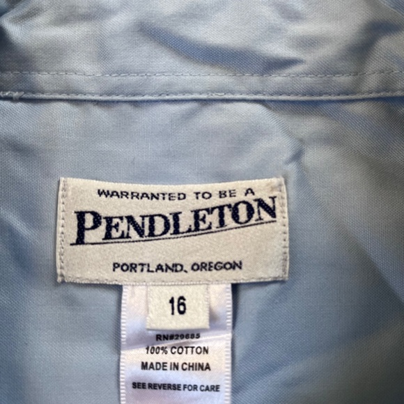 Pendleton Women’s Button Down light blue Blouse Size 16 - Picture 4 of 8
